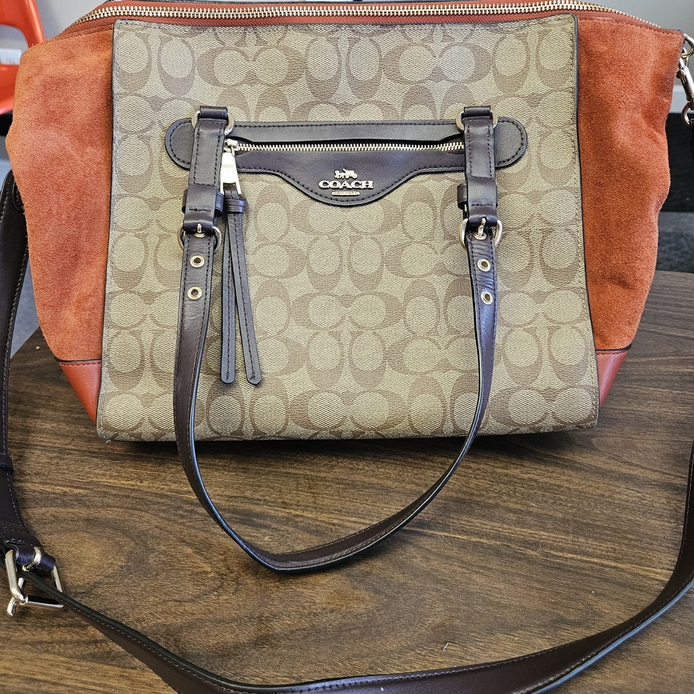 COACH Kleo Carryall Signature Tote Bag Handbag EUC $498
